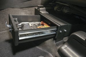 Ford Police Interceptor Underseat Drawer - Front - Tuffy Products - Standard Key - Black - `11-`24